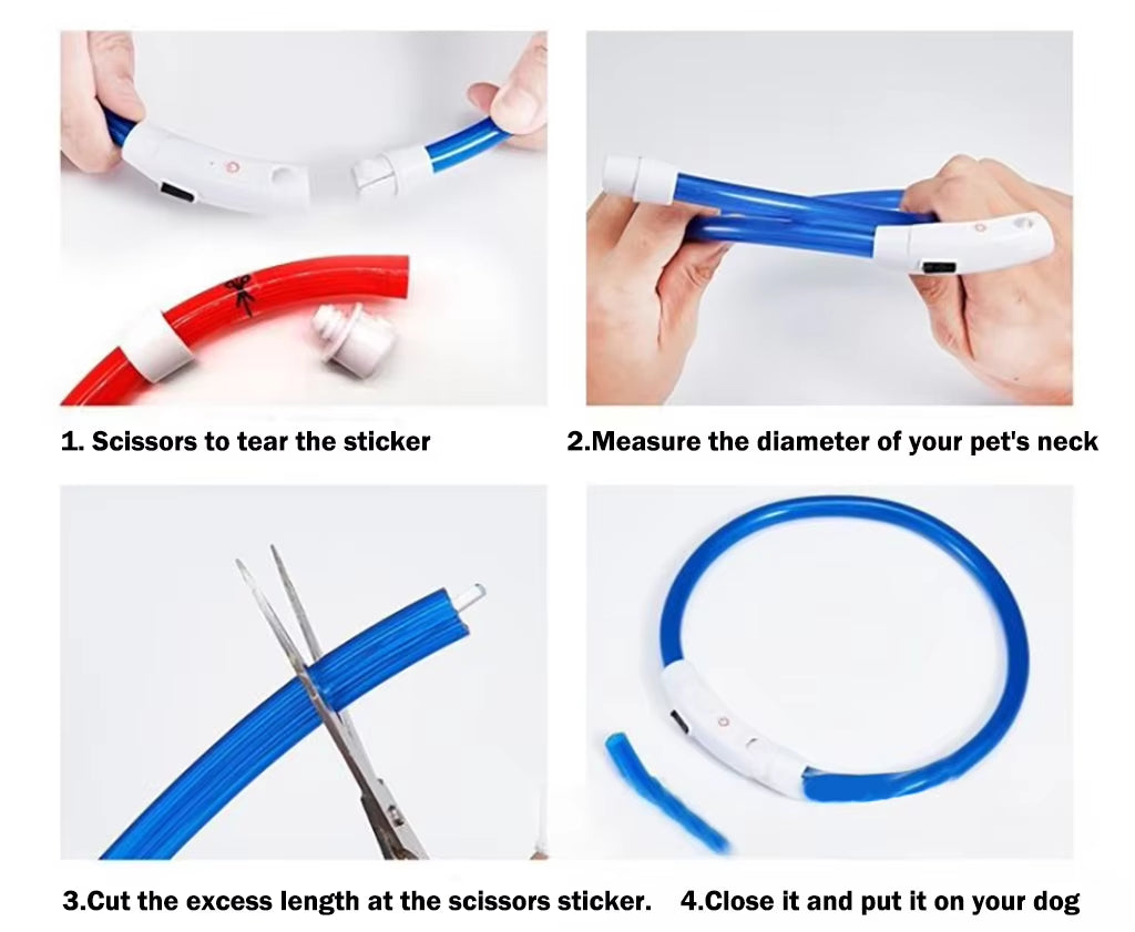 Illuminate Your Pet's Style: USB Rechargeable LED Dog & Cat Collar - Perfect for Christmas Gifts & Festive Decorations!