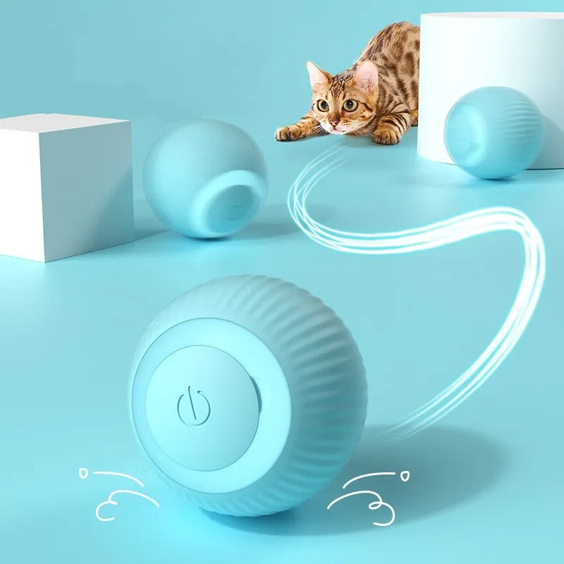 Engaging and Fun Smart Interactive Rolling Cat Ball - The Ultimate Automatic Electronic Toy for Your Indoor Kitty!