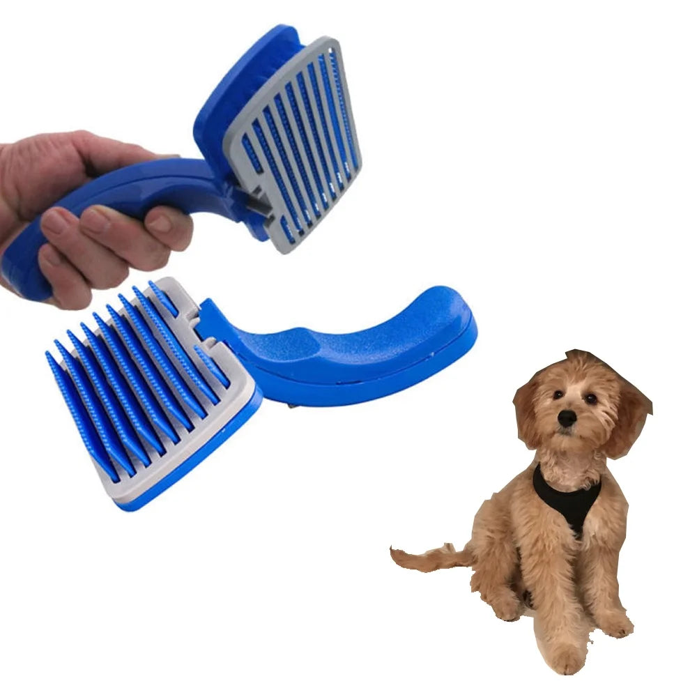Ultimate Self-Cleaning Slicker Brush for Dogs and Cats - Effortless Shedding & Grooming Solution!