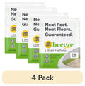 Tidy Cats Breeze Unscented Cat Litter Refill - 4 Pack, 99.9% Dust Free for Effortless Multi-Cat Care!