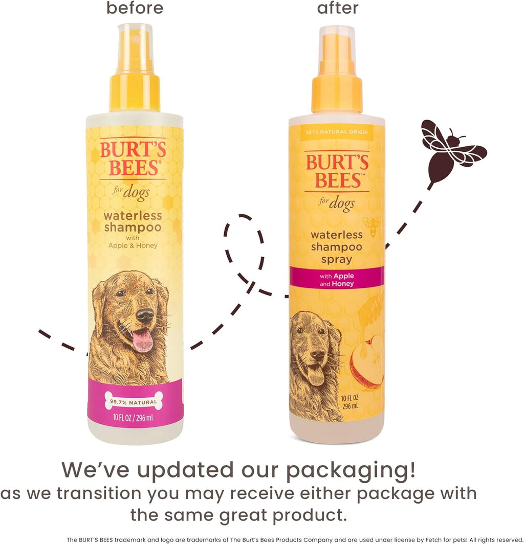 Transform Your Dog's Grooming Routine with Our All-Natural Waterless Shampoo Spray - Infused with Apple & Honey - 10 Oz