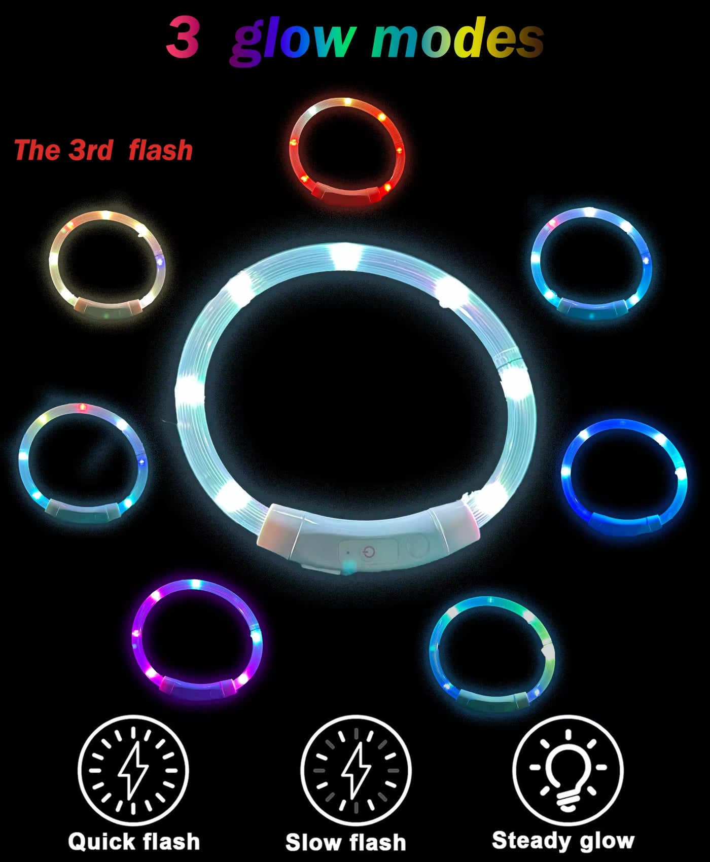 Illuminate Your Pet's Style: USB Rechargeable LED Dog & Cat Collar - Perfect for Christmas Gifts & Festive Decorations!