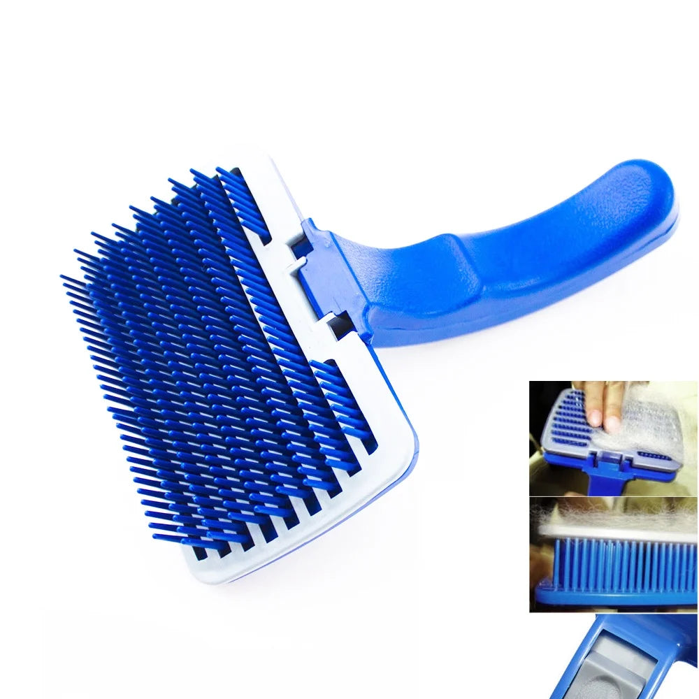 Ultimate Self-Cleaning Slicker Brush for Dogs and Cats - Effortless Shedding & Grooming Solution!