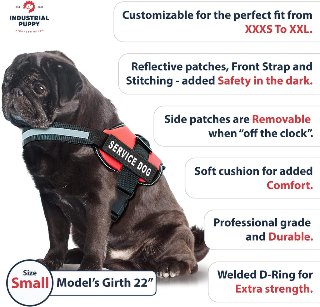 Ultimate Comfort & Control: Premium Adjustable Service Dog Vest and Leash Set with Reflective Patches - Perfect for All Breeds!