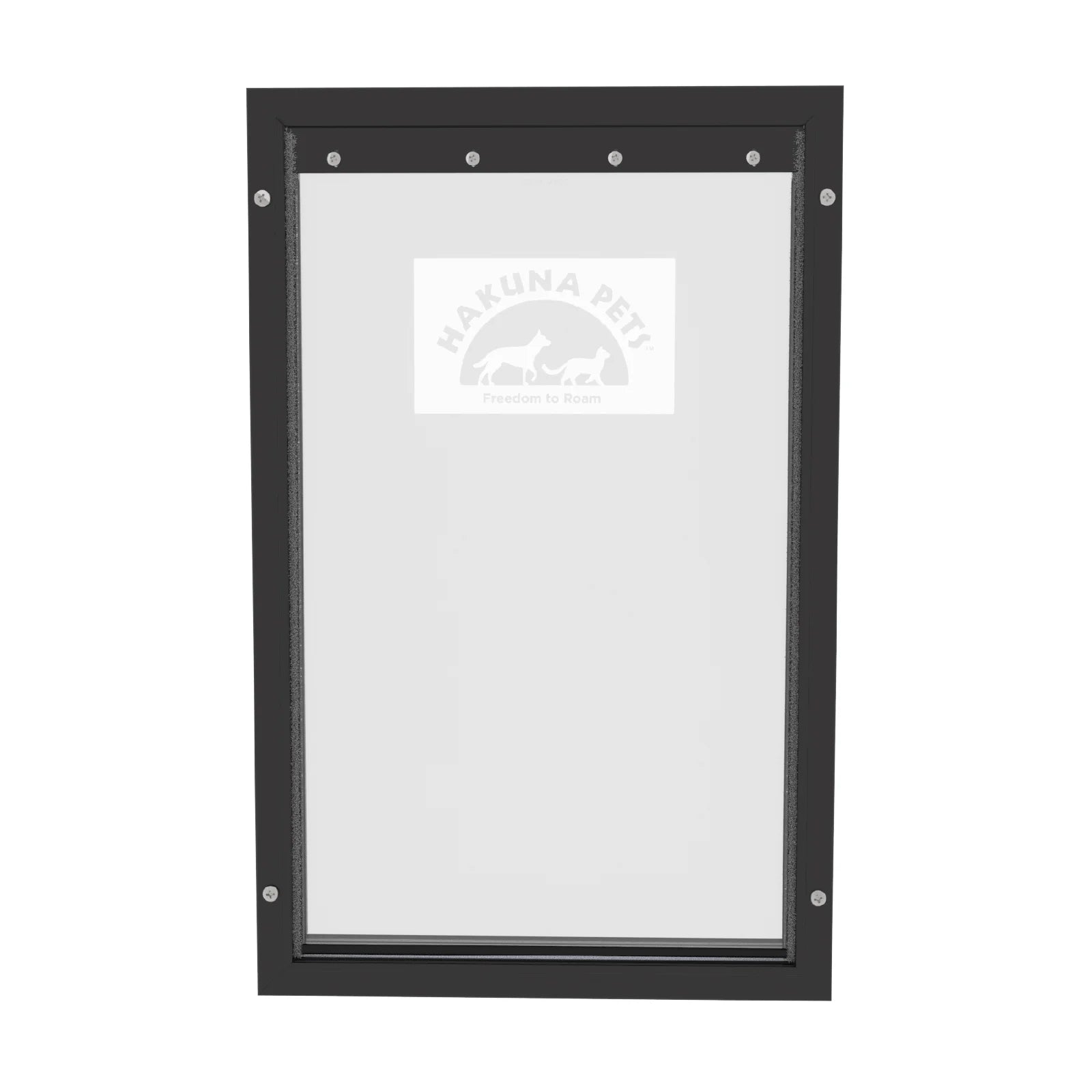 Elevate Your Pet's Freedom with the Black Deluxe Extra Large Aluminum Pet Door – Ideal for Dogs Up to 220 lbs and Doors Up to 2.76" Thick