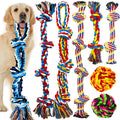 Unleash the Fun with Our Large Dog Chew Toys - 12 Pack of Indestructible Cotton Rope Toys for Aggressive Chewers!