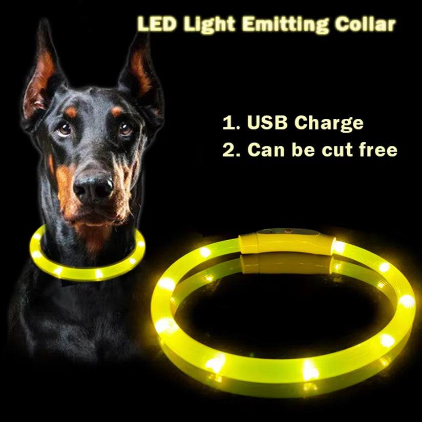 Illuminate Your Pet's Style: USB Rechargeable LED Dog & Cat Collar - Perfect for Christmas Gifts & Festive Decorations!