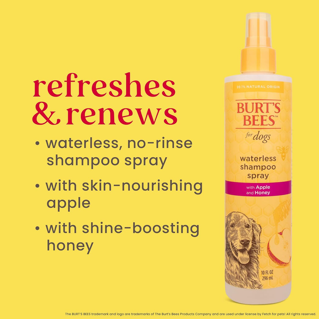 Transform Your Dog's Grooming Routine with Our All-Natural Waterless Shampoo Spray - Infused with Apple & Honey - 10 Oz
